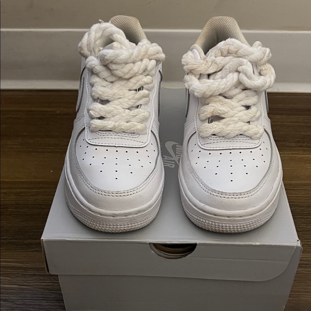 Nike Classic White Sneakers with Rope Laces